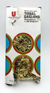 Guirnalda de oropel de Navidad metalizada MCM Union Wadding Company de colección como nueva 25' - Imagen 1 de 7