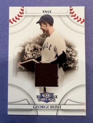 2008 Donruss Threads Jersey 441/ 500 George HW Bush Yale - Image 1 of 2