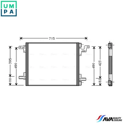CONDENSER AIR CONDITIONING MS5270 FOR MERCEDES-BENZ M 111.977 2.3L 4cyl M-CLASS - Image 1 of 4