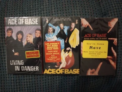 Ace Of Base Cassette Singles Lot Sealed Hype Stickers - Imagem 1 de 2