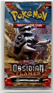 EMPTY Wrapper Pokemon Obsidian Flames Trading Card EMPTY Art 2 - Picture 1 of 4