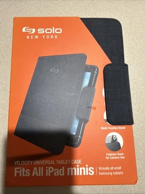 Solo Velocity UNIVERSAL TABLET CASE *BLACK Fits iPad Minis|Small Samsung Tablets - Image 1 of 3