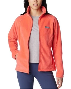 Columbia Womens Coral Benton Springs Full Zip Fleece Jacket Size Medium (Defect) - Picture 1 of 14