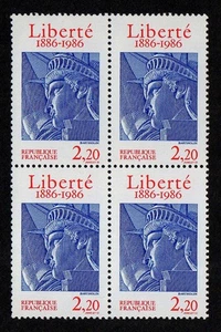 FRANKREICH, SCOTT # 2014, POSTFRISCH BLOCK - FREIHEITSSTATUE, AUSGESTELLT 1986 - Bild 1 von 1