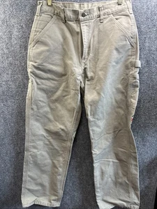 Carhartt Pants B11DES Original Fit Washed Duck Dungaree Canvas Mens 33x32 Desert - Picture 1 of 6