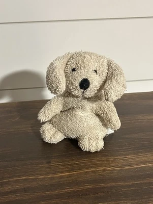 Russ Berrie Home Buddies 6" Tan Puppy Dog Cozy Plush Stuffed Terry Cloth Beanie - Image 1 of 4