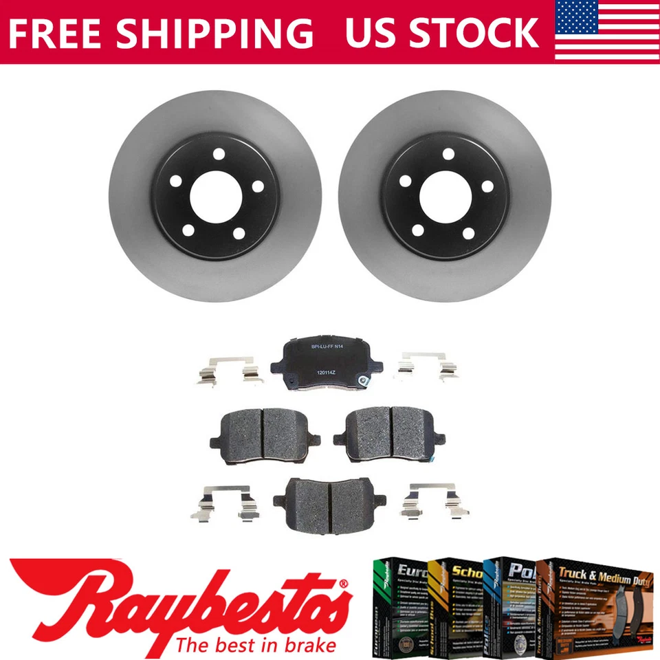 Rotores de freno delanteros + pastillas de freno de cerámica y accesorios para Chevrolet Malibu 2004 Foto 1 de 4