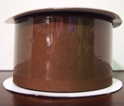 Paper Mart Brown Grosgrain Ribbon-2-1/4" Wide x 25 Yards-Fall/Autumn Decorating - Image 1 of 3