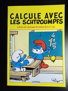 Calcule avec les Schtroumpfs Cartoon Images 1991 Livre Jeu ETAT NEUF - Picture 1 of 2
