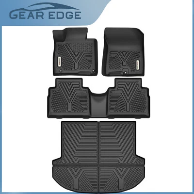4Pcs Floor Mats + Cargo Liner for 2021-2023 Hyundai Santa Fe 5 Seat All Weather - Изображение 1 из 4