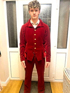 Original Vivienne Westwood Red Mens Designer Suit Made In Italy. 32" waist - Picture 1 of 12