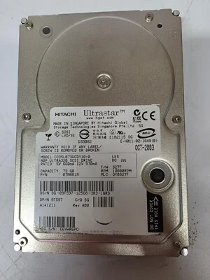 Hitachi 3.5" Ultra320 73GB 10K SCSI Drive - Image 1 of 3