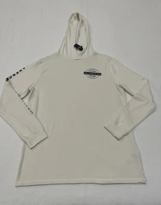 Abercrombie Kids  Boys 17/18 White Long Sleeve Pullover Hoodie Stretch New - Picture 1 of 14