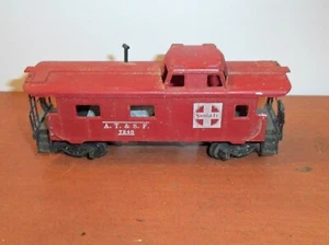 TYCO, SANTA FE, A. T. & S. F. 7240, CABOOSE, HO Scale, Dark Red, White Text - Picture 1 of 6