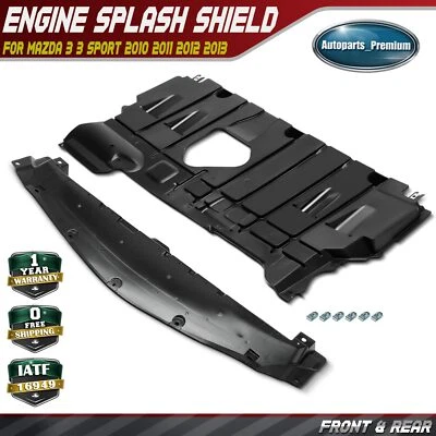 Protector contra salpicaduras de motor delantero y trasero 2 piezas para Mazda 3 3 Sport 2010 2011 2012 2013 Foto 1 de 4