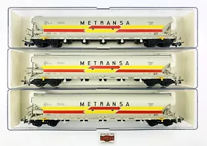 JE82 - ELECTROTREN H0 5601 - LOTE 3 VAGONES TOLVA CEREALEROS "METRANSA" - TOP! - Imagen 1 de 2