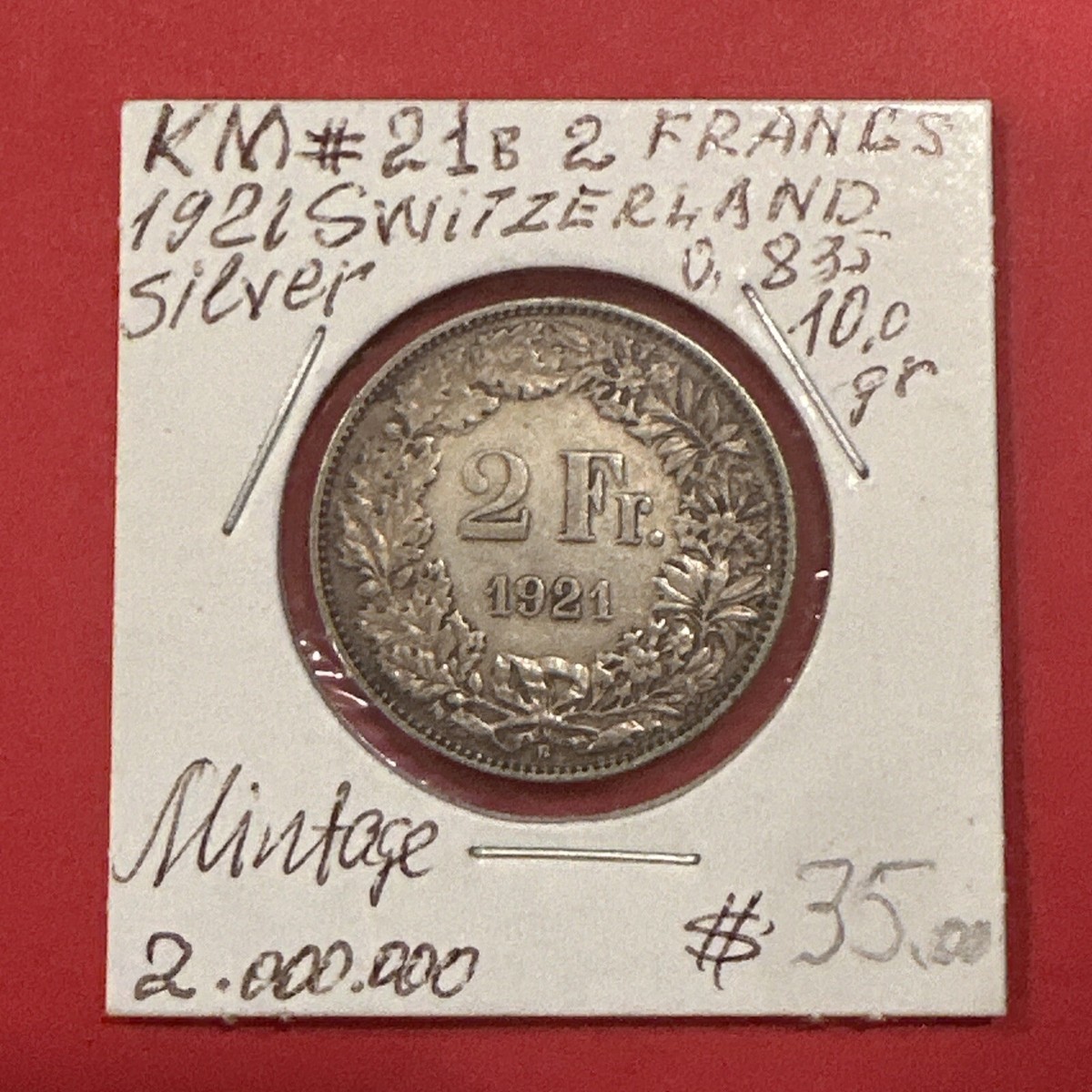 1921年プロイセン自由国 1/2マルク紙幣 1921年プロイセン自由国 1/2マルク紙幣