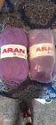 aran wool 400g balls Purple &#215;2(800gms) No 1