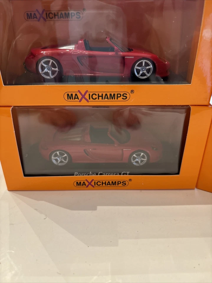 Minichamp Porsche Carrera GT Diecast red 1.43 - Image 1 of 4