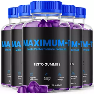 Maximum-T Male Performance Gummies Advanced Vitamin Supplement 300 Gummies - Picture 1 of 8
