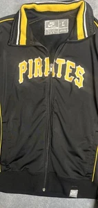Vtg Pittsburgh Pirates Jacket RARE Nike Sportswear Baseball Full Zip Men's LG - Picture 1 of 9