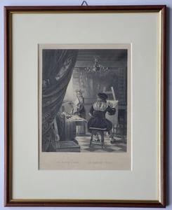 Grafik Print Stahlstich Jan van der Meer The painters study Czernin Galerie Wien - Picture 1 of 12