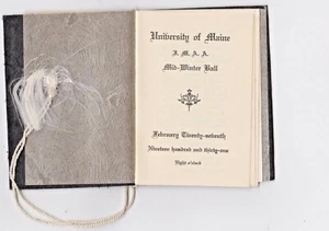1931 UNIVERSITY OF MAINE I.M.A.A. MID WINTER BALL BOOKLET LEDERHÜLLE - Bild 1 von 5