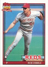 1991 Topps Baseball Rob Dibble Cincinnati Reds #662