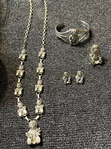 Carol Felley Sterling Silver Storyteller Jewelry Set. Vintage, unique. - Picture 1 of 15