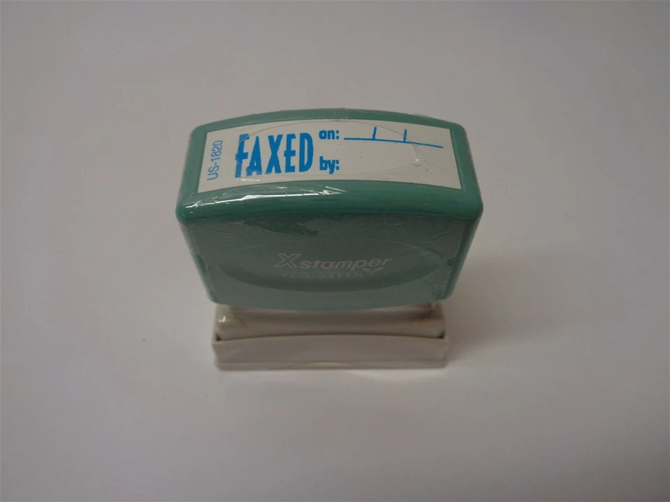 Xstamper Eco-Green "Faxed" Pre-Inked Stamp US-1820 - Image 1 of 1