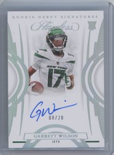 2022 Flawless GARRETT WILSON Rookie Debut Signatures Silver Auto #'d 20 CP