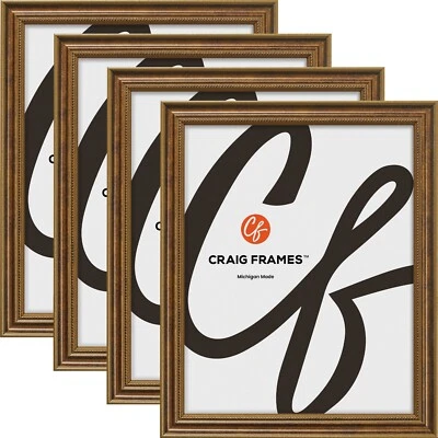 Stratton, 0.75" Ornate Bronze Picture Frame, Common Sizes 4x5 - 24x36, 4-Pack - Image 1 of 4
