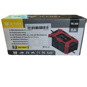E-Fast TK-300 12V 6A 3 Stage Automatic Car Battery Charger /LCD Display - Picture 1 of 5