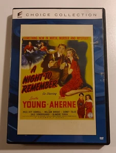 A Night To Remember DVD 1942 Loretta Young Brian Aherne Choice Collection - Picture 1 of 5