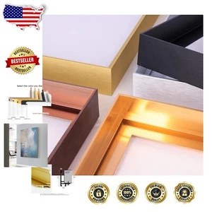 Durable 11x14 Metal Floating Frame Kit with 1.5" Depth - Stylish Decor Piece - Picture 1 of 9