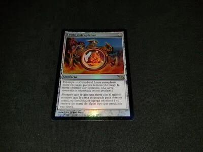 MTG 1x Mirrodin rare artifact LP Spanish FOIL Extraplanar Lens - ships w/ track - Image 1 of 2