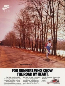 Classic 1980's Nike "Air Control" Joan Samuelson  Vintage RePrint Ad - Picture 1 of 1