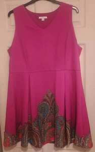 Vestido de Buceo Isaac Mizrahi Live Rosa Magenta Talla EE. UU. 2XL (aprox UK 22-24) - Imagen 1 de 5