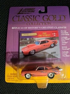Johnny Lightning Classic Gold 1969 Chevy Camaro Pro Street White Lightning RARE - Picture 1 of 6