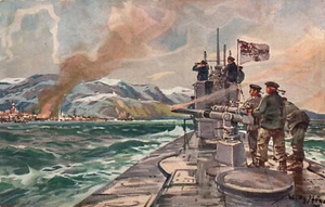 AK Willy Stöwer, Deutsches U-Boot im Eismeer 1917 beschrieben (2553A30) - Bild 1 von 2