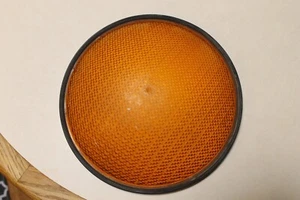Vintage Eagle Traffic Light Cover w/Gasket, 12in plastic, Yellow - Picture 1 of 4