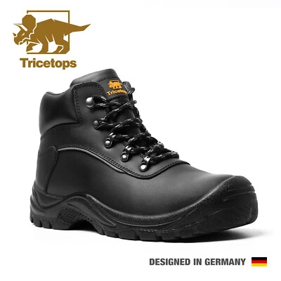 Zapatos de seguridad S3 tapa de acero SRC impermeables cómodos zapatos de trabajo para hombre - Imagen 1 de 4