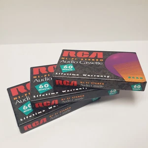 RCA Hi-Fi Stereo Blank Audio Cassette Tapes 3 x 60 Minute - New Sealed RC60 - Picture 1 of 5