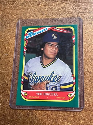 1987 Fleer Baseball Star Stickers # 60 Ted Higuera - Image 1 of 4