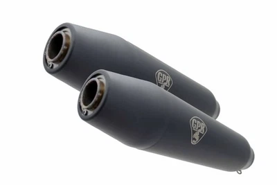 GPR Deeptone Black Cafè Racer Silencers For BMW R 45 1979-1985 CAFE.16.DN - Image 1 of 4