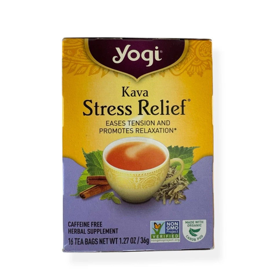 Yogi Kava Stress Relief Tea, 16 Tea Bags (Pack of 6)