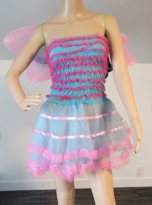 Damas Sexy Bebé Campanilla Azul y Rosa 3 Piezas Disfraz Talla S/M SL8311 Foto 1 de 4