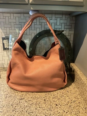 COACH 1941 BANDIT HOBO 39 Glovetanned Pebble Leather Handbag MELON 86760 - Image 1 of 4