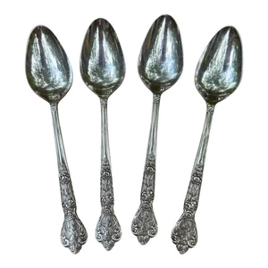 4er Set Vintage Versailles Edelstahl ovale Suppenlöffel von MSI Japan verziert - Bild 1 von 4