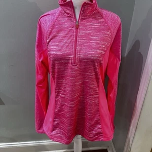 Tek Gear Dry Tek Women’s Large Activewear Quarter 1/4 Zip Jacket Pullover Pink - Picture 1 of 9
